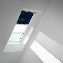 VELUX Verduisteringsrolgordijn Duo DFD Kids Universum 4653 Bescherming tegen hitte, geschikt voor verschillende VELUX-dakramen