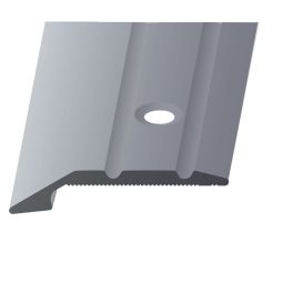 PARKETTFREUND aansluitprofiel geanodiseerd roestvrijstaaloptiek schroeven en pluggen overgangsprofiel Aluminium-overgangsprofiel met schroef- en plugmontage, verschillende uitvoeringen, tot 1,8m, hoogteverschil 4mm