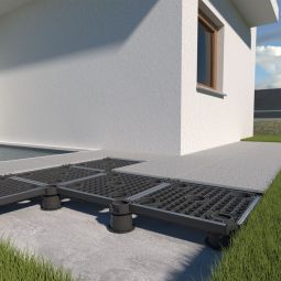 ferax SAFEST compleet-set voor beton en dekvloer tweelaags vloersysteem Compleet-set voor 5,4 m², hoogteverstelbares systeem met hoge draagkracht, schoon voegbeeld en betrouwbare platenbescherming