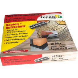 ferax Profi-ondervloer Rubberkorrels Elastische onderlegmat uit robuust rubbergranulaat, 90x90mm, verschillende hoogte, alu gecoat