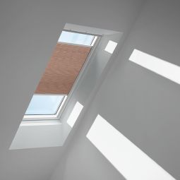 VELUX wafelplissé Muskaat 1165 lichtondoordringend, wafelstructuur voor extra warmte-isolatie, geschikt voor verschillende VELUX-dakramen