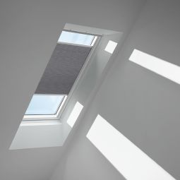 VELUX honingraatplissé Grautaupe 1170 lichtondoorlatend, honingraatstructuur voor extra warmte-isolatie, geschikt voor verschillende VELUX-dakramen