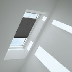 VELUX plisségordijn Graphit 1274 lichtdoorlatend, zorgt voor harmonieus daglicht, geschikt voor verschillende VELUX-dakramen
