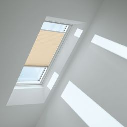 VELUX Plissé Crèmekleurig 1278 lichtdoorlatend, zorgt voor harmonieus daglicht, geschikt voor verschillende VELUX-dakramen
