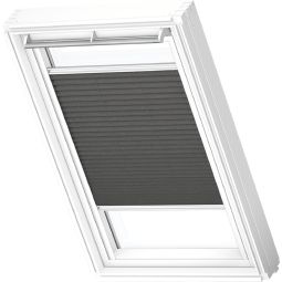 VELUX voordelen-set hittebescherming Plus zichtschutz FOL Manueel Uni Zwart/Grijs 1274 Combinatie van buiten liggende warmtebeschermingszonnemarkise en binnenliggend plissé