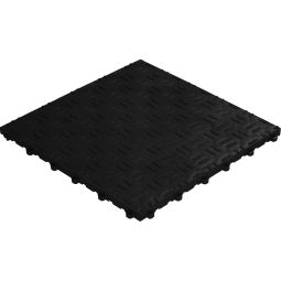 florco kliktegel kunststof grip zwart 40x40x1,8cm, stabiel en robuust kombineerbaar kliksysteem