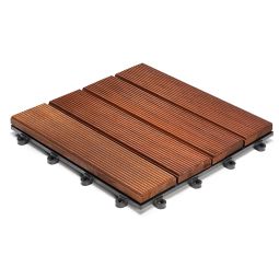 florco Kliktegel plus Hout ThermoEsche gegriffeld 4 latten verschillende maten, combineerbaar kliksysteem met echte houtafwerking
