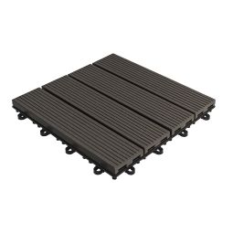 florco WPC kliktegel antraciet 30x30x2,8cm, stabiel en robuust combineerbaar kliksysteem