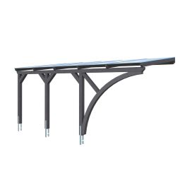 SKAN HOLZ Carport Eifel met boog Aanleuncarport, leisteengrijs Constructie uit hoogwaardig lamellenhout (BSH-spar), afmeting: 300x541 cm