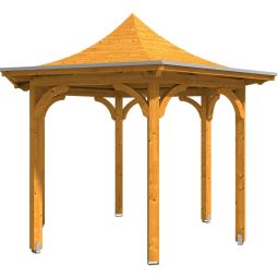 Skan Hout Paviljoen Versailles Eik Licht Houten paviljoen 418x360cm, lijmhout