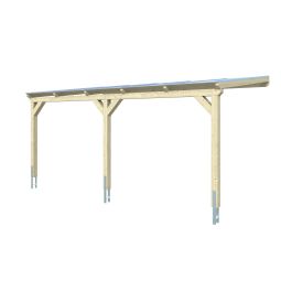 SKAN HOLZ Carport Vogtland aanleuning carport, natuur Buitenafmetingen: 300x541 cm, 5 jaar garantie