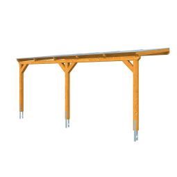 SKAN HOLZ Carport Vogtland aanbouwcarport, eiken licht Buitenafmetingen: 300x541 cm, 5 jaar garantie