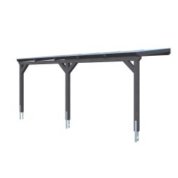 SKAN HOLZ Carport Vogtland aanleunaangebouwde carport, leisteengrijs Buitenafmetingen: 300x541 cm, 5 jaar garantie