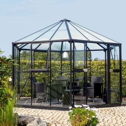 Vitavia Tuinkas Pavilloen Juno Tomatenhuis Zwart Combinagelazing ESG / HKP