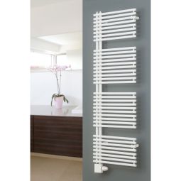 Ximax Badradiator Helene met 5 cm aansluiting Wit RAL 9003 Uit koudgewalst, poedergecoat radiatorstaal, ook geschikt voor elektrische bedrijf of gemengde bedrijf