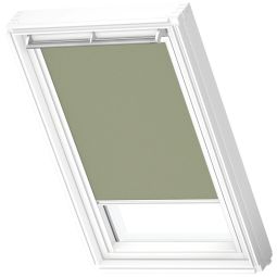VELUX verduisteringsrolgordijn handmatig Nature Collection DKY Natur Marsh 4902 natuurlijke kleur, gemakkelijke bediening, geleiderails in Slimline-design