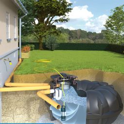 Rewatec tuininstallatie EVO NEO Krachtige totaaloplossing voor ondergrondse opslag en comfortabele tuinbewatering, incl. accessoires