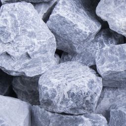 Breuksteen Kristal Blauw verschillende korrelgrootte