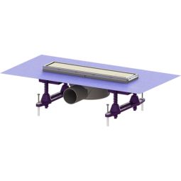 KESSEL douchegoot Linearis Compact incl. wapeningsgaas en montagevoeten, verschillende lengtes