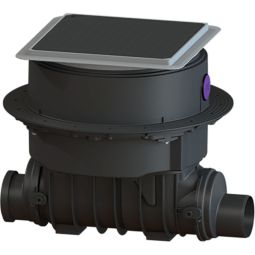 KESSEL afvoerlichaam-reinigingsbuis Controlfix ondergrondse installatie Compleet-set voor inbouw in de vloerplaat met zwarte afdekking