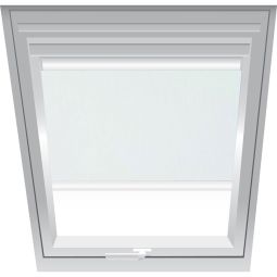 Roto privacyrolgordijn Wit 1-R01 lichtdoorlatend, bediening handmatig, configureerbaar voor verschillende raamafmetingen