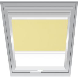 Roto Verduisteringsrollo Geel 2-V26 lichtdicht, bediening manueel of elektrisch, configureerbaar voor verschillende raamformaten
