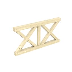 Skan Holz balustrade Andreaskreuz, voor 4-hoeks paviljoens en terrasoverkappingen, natuurgetrouw verschillende maten, gelamineerd hout en KVH