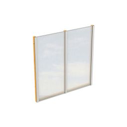 Skan Holz zijwand Polycarbonat Vrijstaand Lichte eik verschillende maten, polycarbonaat met houten frame