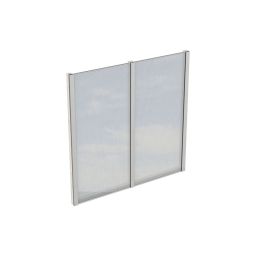 Skan Holz zijwand polycarbonaat vrijstaand wit verschillende formaten, Polycarbonaat met houten frame