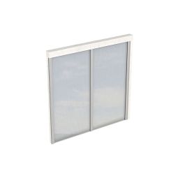 Skan Holz zijwand polycarbonaat wandaanouw wit verschillende maten, polycarbonaat met houten frame