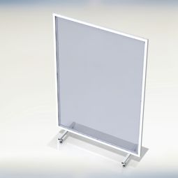 Wellker Mobile Scheidingswand met Plexiglasvulling snelle afdeling van aangrenzende werkplekken, flexibele toepassing