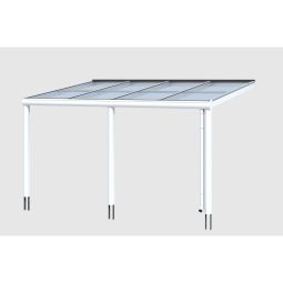 Skan Holz terrasoverkapping Monza terrasafdak verschillende groottes en kleuren, aluminium (poedercoating), wandbevestiging