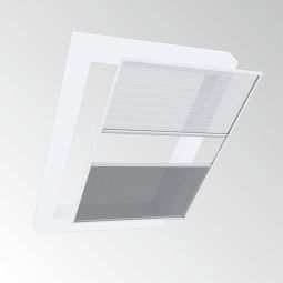 Windhager Insectenbescherming Zonnescherm Plissé 2in1 EXPERT wit 110x160cm voor dakramen, ideaal geschikt voor mansardewonungen