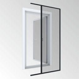 Windhager insectenscherm plissé EXPERT voor enkele deur antraciet 240x120 cm eenvoudige montering