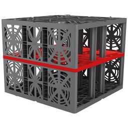 Graf EcoBloc infiltratiebox 420 L Een module voor infiltratie en retentie van neerslag, 800x800x660 mm, zonder zijkanten eindplaten