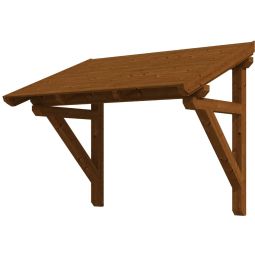 Skan Holz afdak Paderborn dak Noot Pultdak gemaakt van Noordse fijn, overdekte oppervlakte 242x156 cm, stevige deuvelgat-verbindingen constructiehout