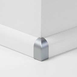 Parador buitenhoeken Type-2 plint Alu-look voetlijsten 2 stuks, voor plinten SL2, SL3, SL4, SL6 en SL18