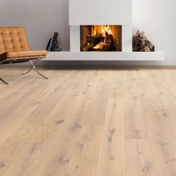 HARO Parket Landhausdiele 4000 Eik wit 2. Keuze 1-Staafgrenen, naturel geoliëd, 2. Keus