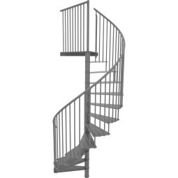 Minka Spiltrap Portofino grijs Wendeltrappen inclusief handleuning uit hochwertiges PVC, tot gokkoshoogte 300 cm