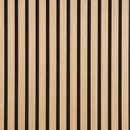 FibroTech akoestische panelen QUANTI Light Oak - lichte eik De wandpanelen en plafondpanelen 2440x520x18 mm verbeteren uw ruimteakoestiek en zijn eenvoudig te monteren