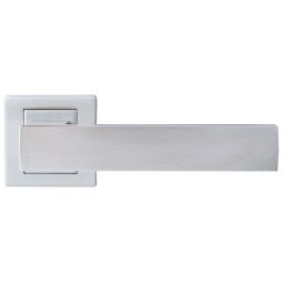 Griffwelt Wisselmechanisme Cremona Square Nickel mat Deurklink Deurklink Met vaste deurkruk, voor appartementsdeur