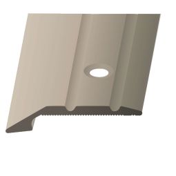 PARKETTFREUND aansluitprofiel geanodiseerd zand schroeven en pluggen overgangsprofiel Aluminium-profiel voor stabiele bodemaansluitingen, verschillende varianten, tot 1,8m, hoogtevereffening 4mm