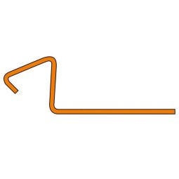 Schlüter-DECO-DE E S afwerkingsprofiel roestvrij staal 11mm Lengte 2,5m, voor buitenhoeken aan de wand onder 135° hoek