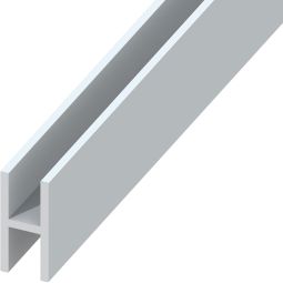 TraumGarten Schutting SYSTEM BOARD XL H-verbindingsprofiel voor het verbinden van BOARD XL losse profielen, lengte ca. 179 cm, aluminium