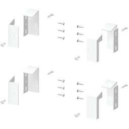 TraumGarten tuinafscheiding LONGLIFE CARA elementhouder wit voor CARA en CARA XL, 4-set, aluminium