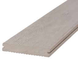 TraumGarten WPC-terrasplank 21x125mm DREAMDECK BiColor Sand Wendeprofiel met natuurlijke houtlook of geribbelde structuur