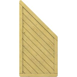 TraumGarten schutting GADA hout aansluiting zichtscherm lamellenomheining massief, kleintallig grenen hout (kdi), hoge stabiliteit, 89x179 op 89 cm
