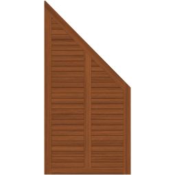 TraumGarten schutting GRAZIA hardwood aansluiting privacyscherm lamellenomheining edelhout, handgeolied, 89x179 op 89 cm