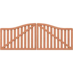 TraumGarten Tuinafscheiding RAJA Hardwood Dubbelpoort met Kroon knotvriij FSC-gecertificeerd hardhout, geolieerd, 300x90 (110) cm