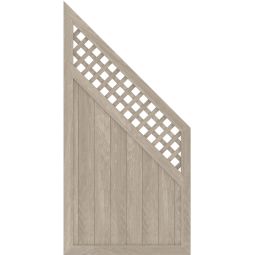 TraumGarten Schutting LONGLIFE RIVA Aansluiting met rooster Polareik Zichtscherm Lamellenomheining hochwaardig raamkunststof, licht- en weersbestendig, 90x180 tot 90 cm